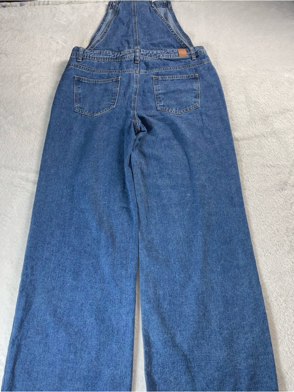 Gogo Jeans Women’s Size Med Blue Denim Overalls With Embroidered Red Cherries - Picture 11 of 16
